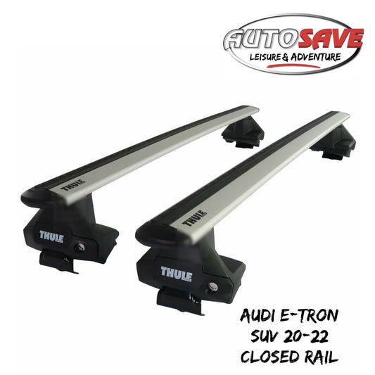Thule Aluminium WingBar Evo Silver Roof Bars Set to fit Audi e-tron SUV 20-22