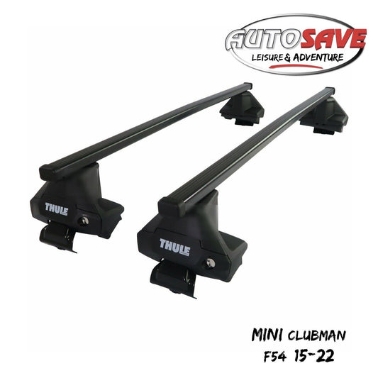 Thule Steel SquareBar Evo Roof Bars Set to fit Mini Clubman F54 15-22 Lockable