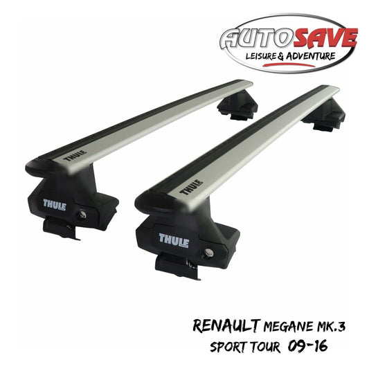 Thule Alu WingBar Evo Silver Roof Bars fit Renault Megane Mk.3 Sport Tour 09-16