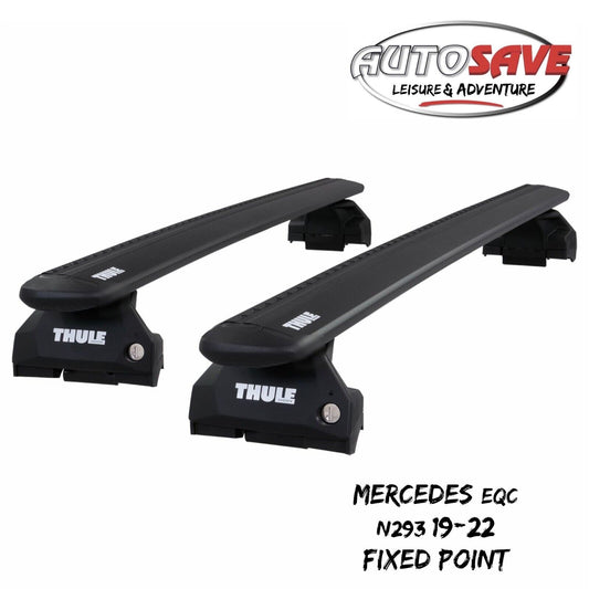 Thule Alu WingBar Evo Black Roof Bars Set for Mercedes EQC N293 19-22 Fixpoint