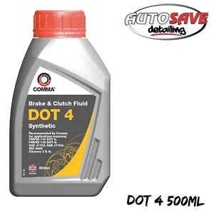 Comma - DOT 4 Synthetic Brake & Clutch Fluid Ideal for ABS Systems
