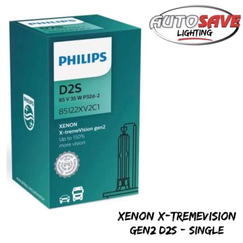 Philips D2S X-tremeVision gen2 HID Xenon Upgrade Gas Bulb 85122XV2C1 Single