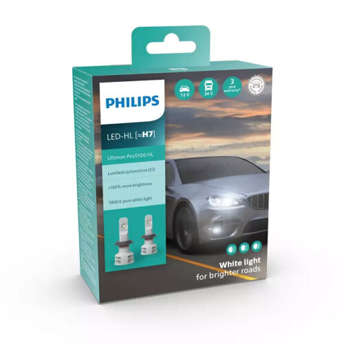 Philips Ultinon Pro5100 LED Pro 5100 5800K Car Headlight Bulbs H7 Twin Pack
