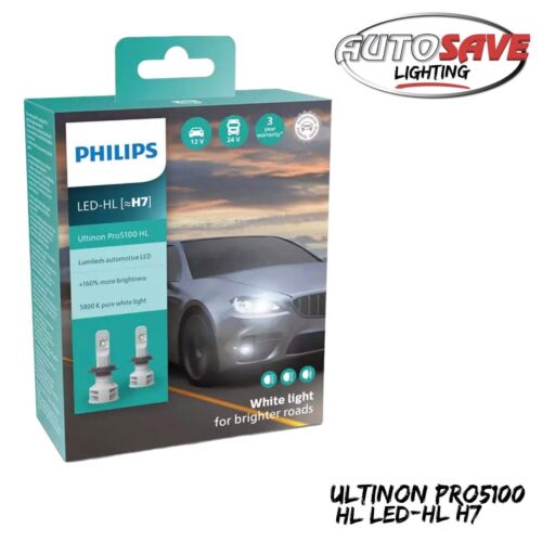 Philips Ultinon Pro5100 LED Pro 5100 5800K Car Headlight Bulbs H7 Twin Pack