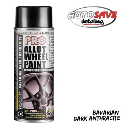 E-TECH Pro Alloy Wheel Spray Paint BAVARIAN DARK ANTHRACITE 400ML Car Chip Resis