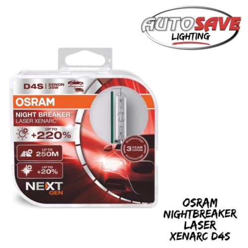 OSRAM Xenarc Night Breaker Laser D4S Xenon Headlight Bulbs (Twin) 220% NEXT GEN