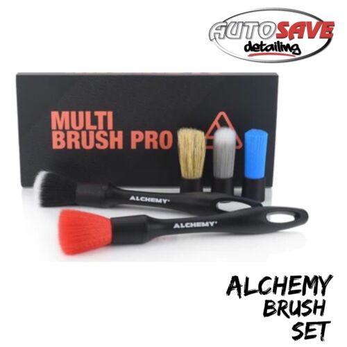 Alchemy MultiBrush Pro Set, 5 Different Brush Sizes Soft Car Detailing Brushes