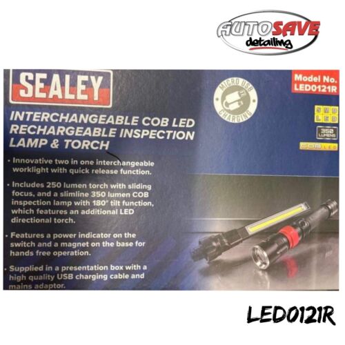 Sealey LED0121R Interchangeable COB Led Inspection Lamp And Torch