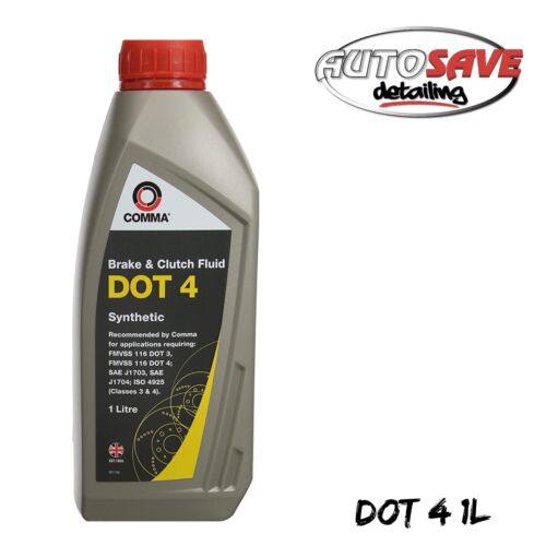Comma - DOT 4 Synthetic Brake & Clutch Fluid Ideal for ABS Systems